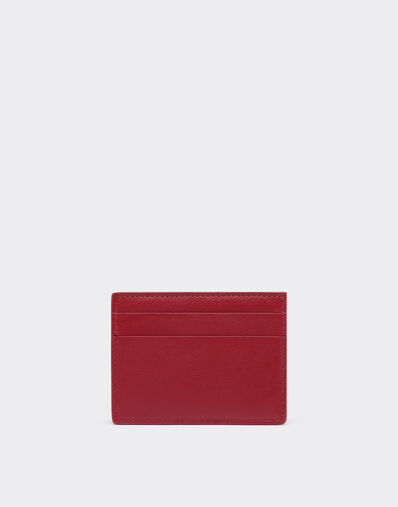 Ferrari Smooth leather card holder Maison Red 50619f