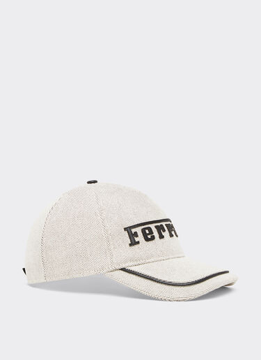 Ferrari Baseball cap with embroidered Ferrari logo and leather details Black 21931f