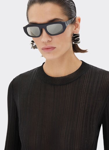 Ferrari Long-sleeved top in viscose and lurex Black 21664f