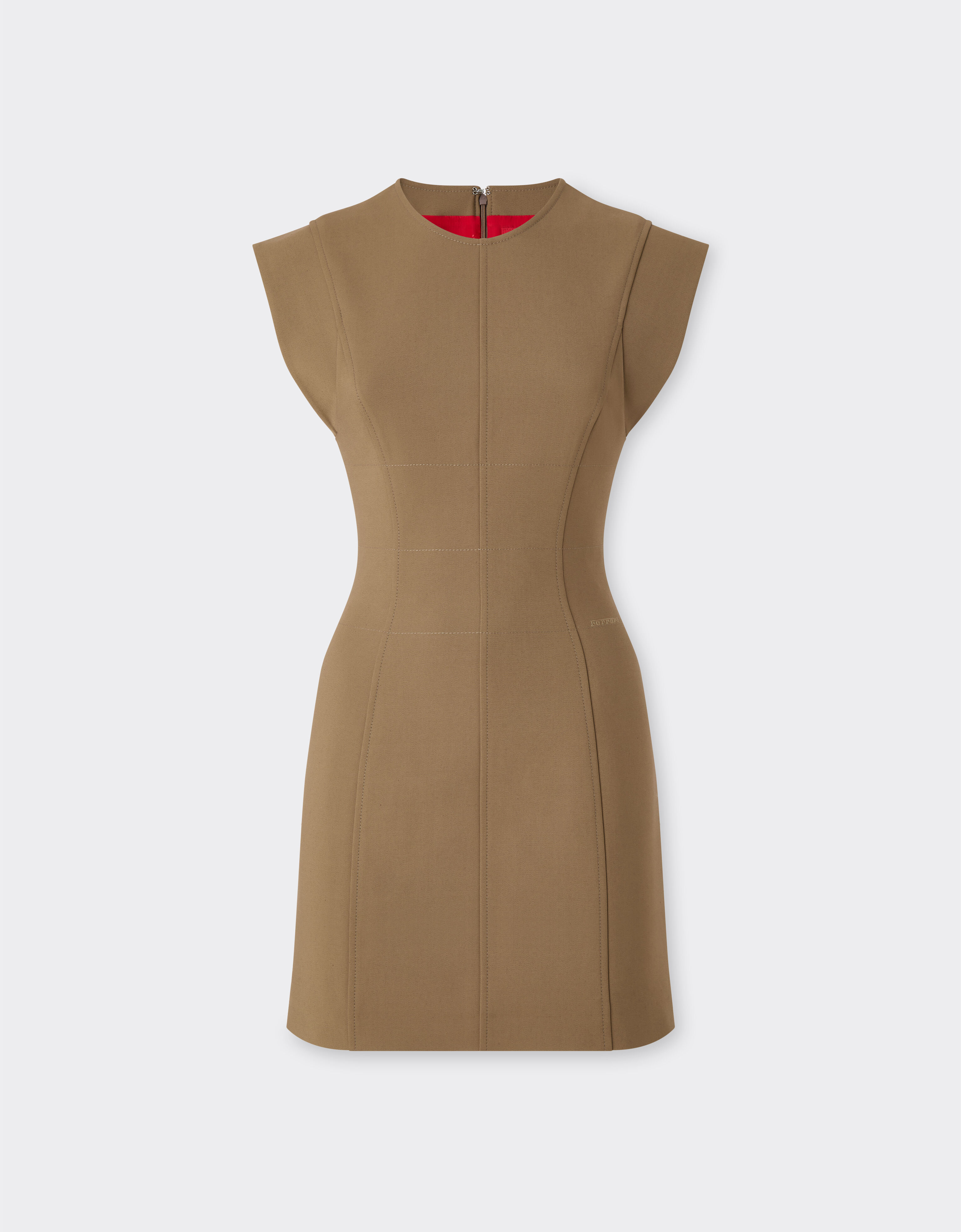 Ferrari Technical cotton dress Khaki Green 50065f