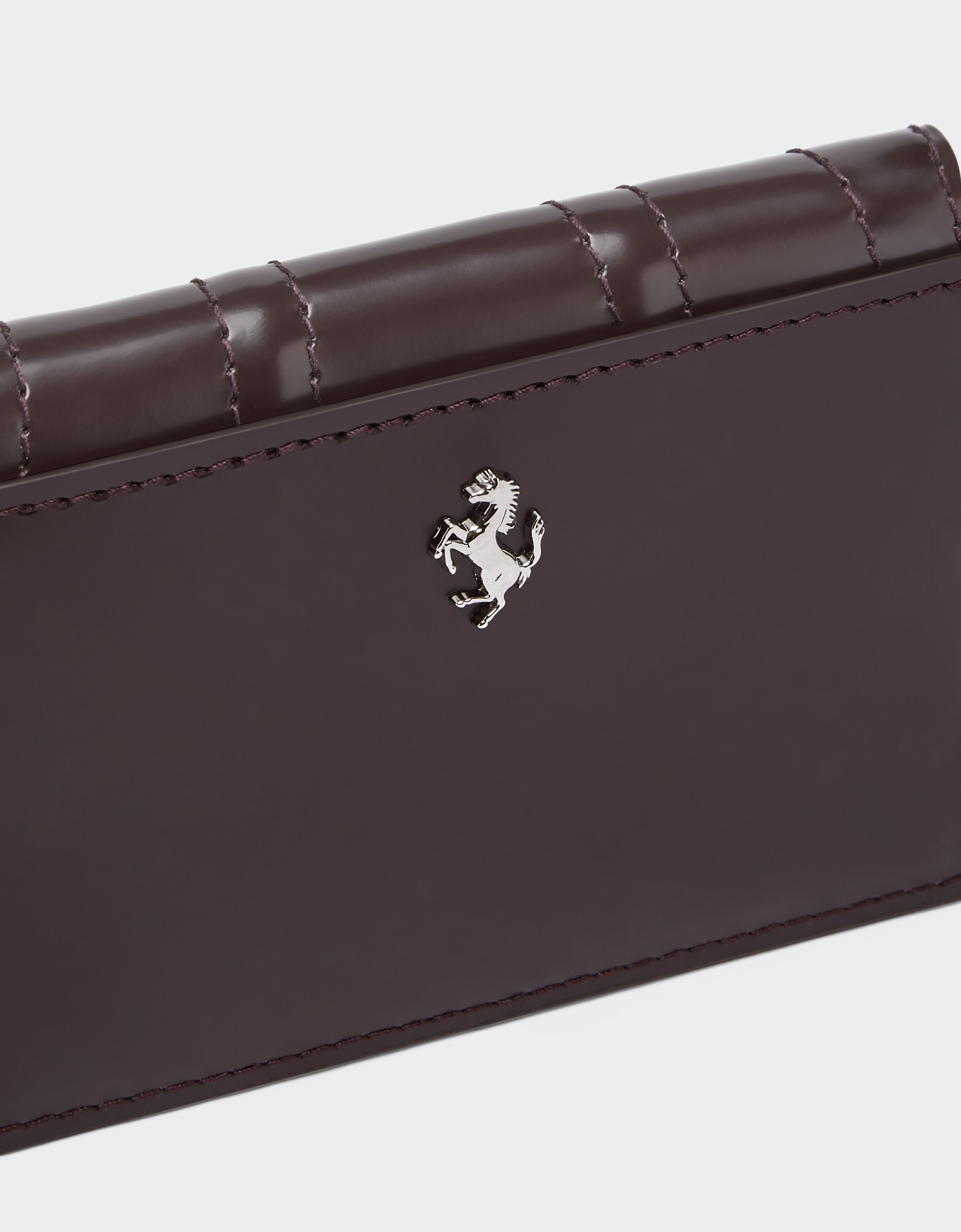 Ferrari GT Ferrari bifold wallet in brushed leather Dark Brown 21422f