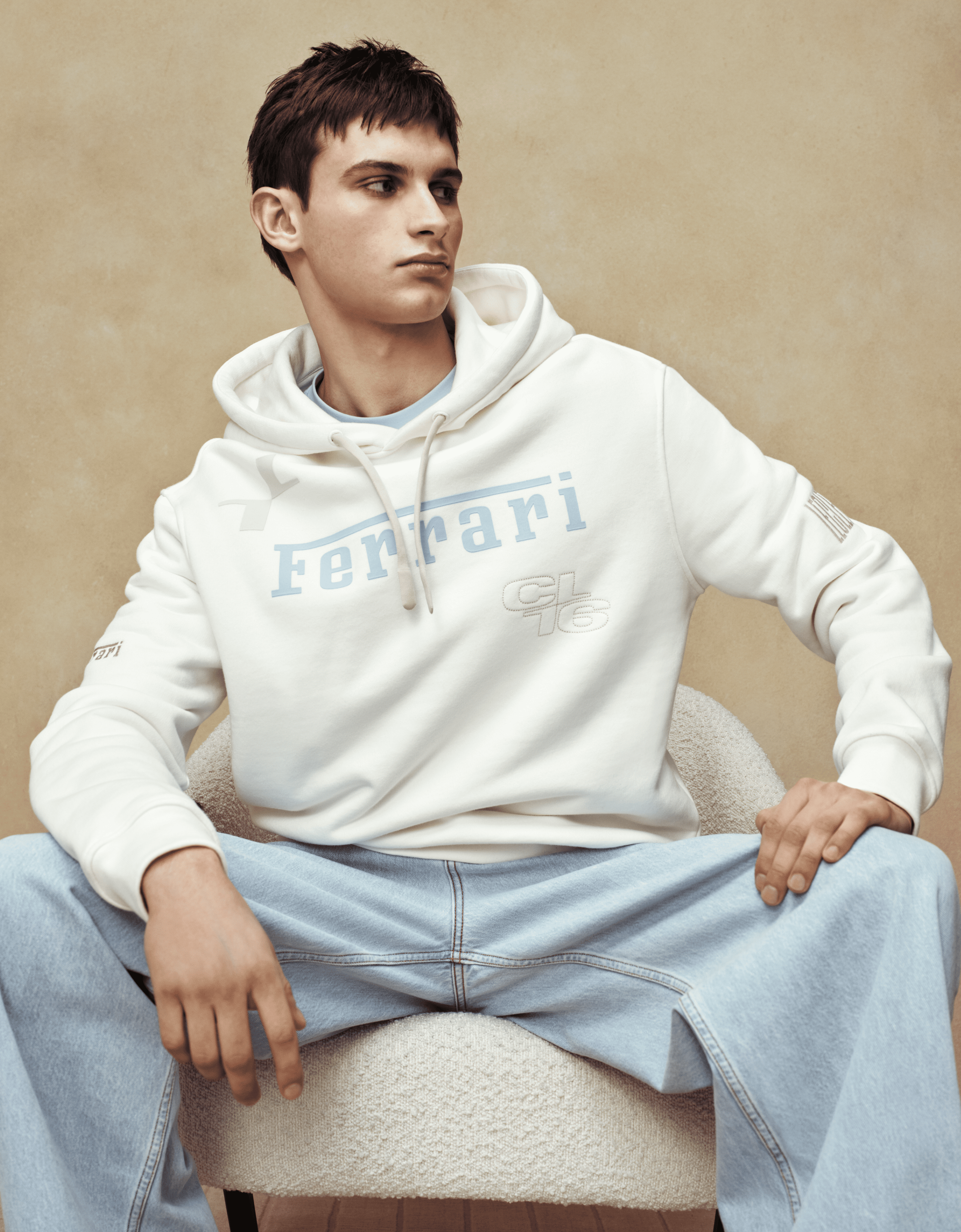 Ferrari Sweat à capuche Ferrari x Charles Leclerc Blanc optique 49124f