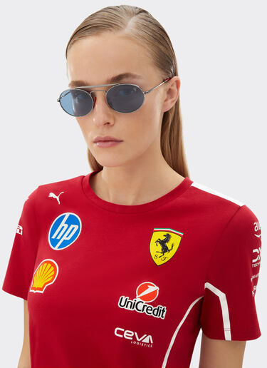 Ferrari Ray-Ban for Scuderia Ferrari RB3775M en bronce y rojo con lentes azules polarizadas Gris metálico LA0EBf