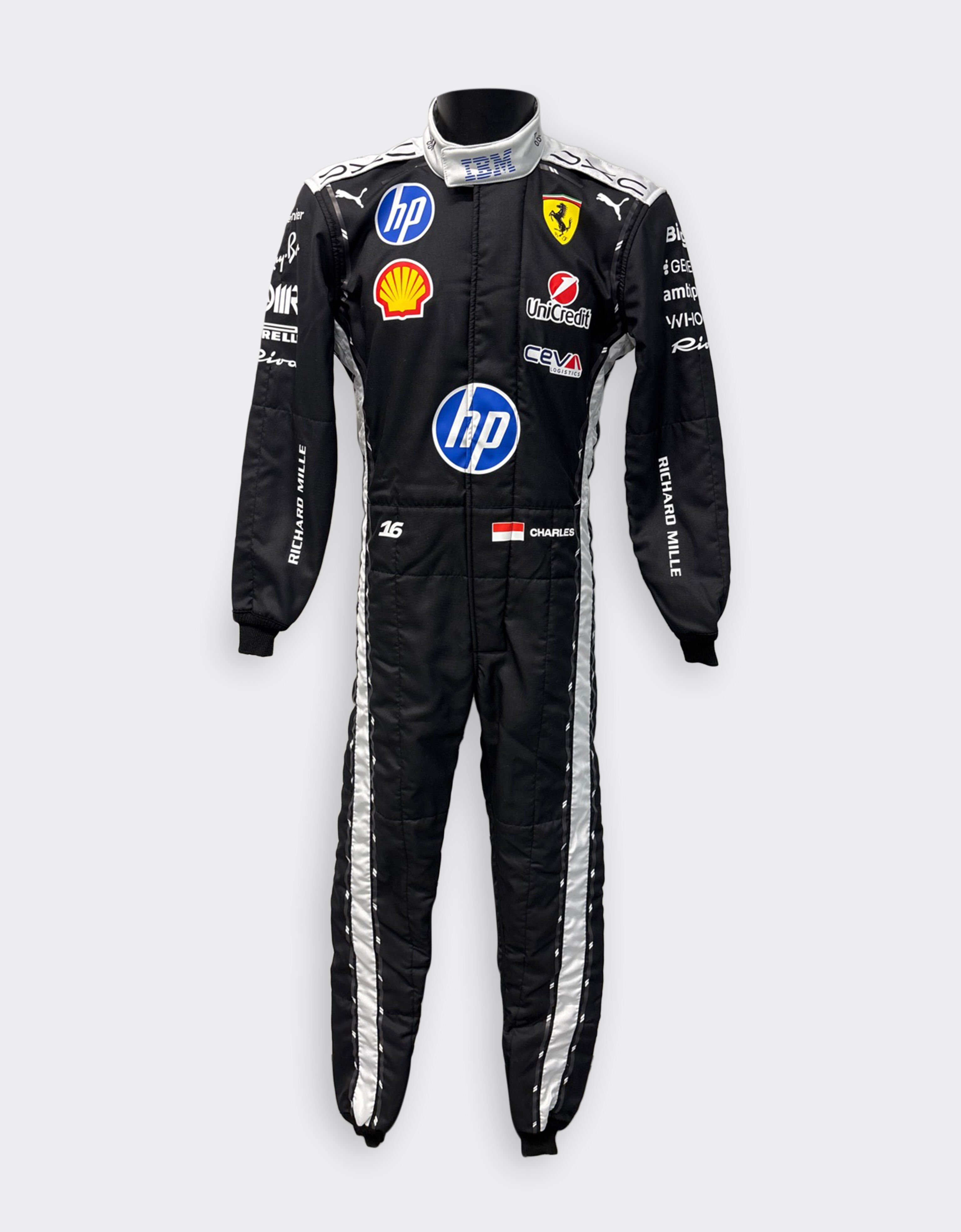 Leclerc Replica Ferrari racing overalls for the 2026 Singapore Grand Prix Ferrari Leclerc Replica Ferrari racing overalls for the 2026 Singapore Grand Prix Black LW0JU1093EXT0001f