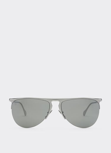 Ferrari Lunettes de soleil Ferrari gunmetal avec verres miroir argentés Gris foncé F1532f