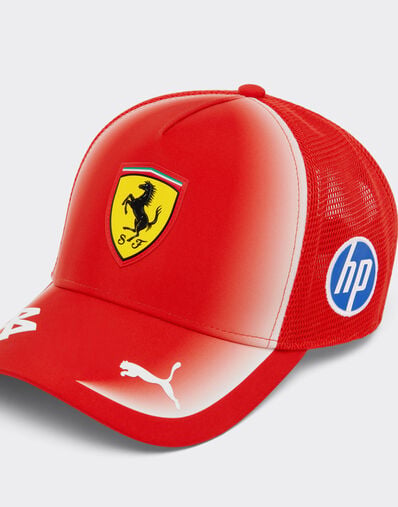 Ferrari Hamilton Replica 2026 Puma Trucker Cap for Scuderia Ferrari HP Rosso LA0HHf