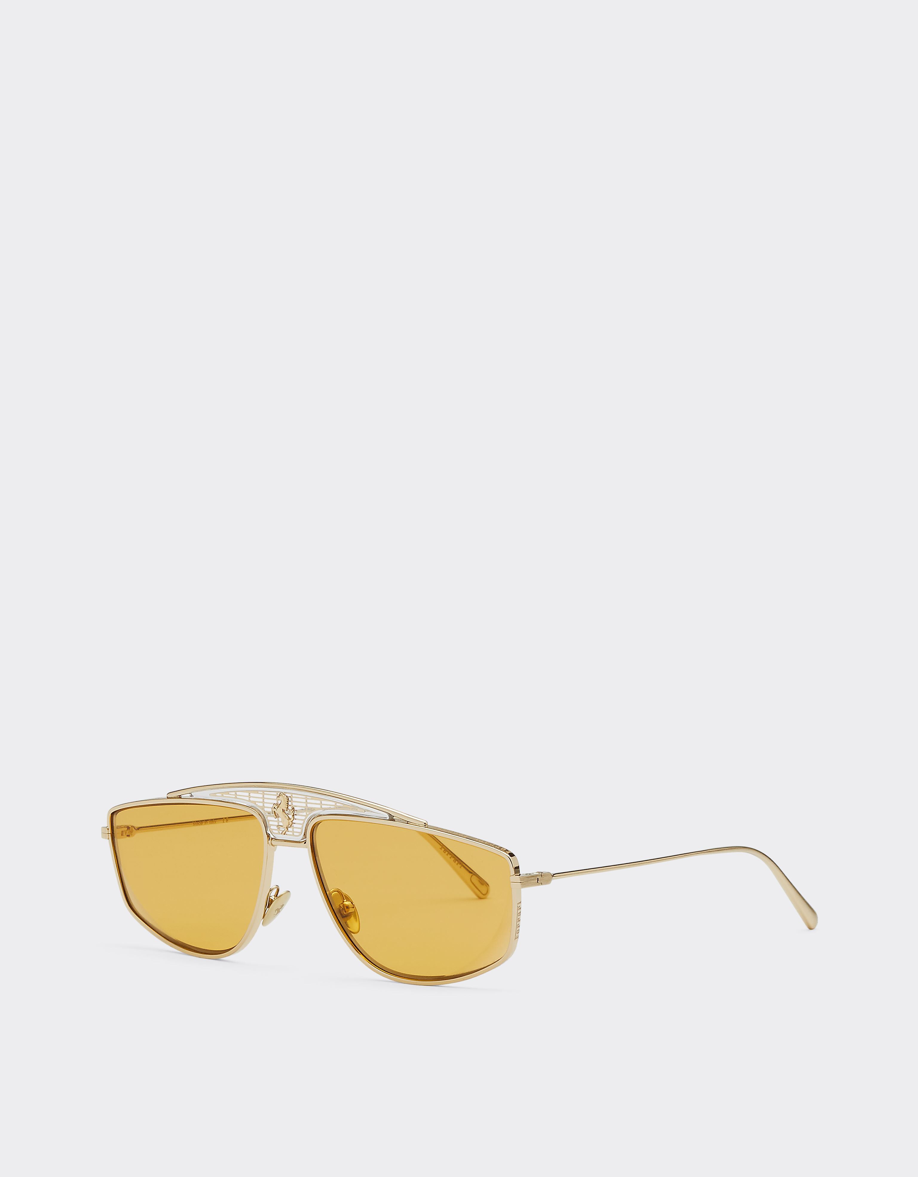 Ferrari Ferrari-Sonnenbrille mit gelben Gläsern Gold F0411f