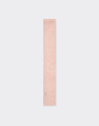 Ferrari Silk Shelley scarf with Cavallino Dots print Nude 22479f