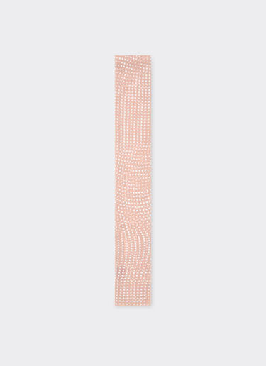 Ferrari Silk Shelley scarf with Cavallino Dots print Nude 22479f