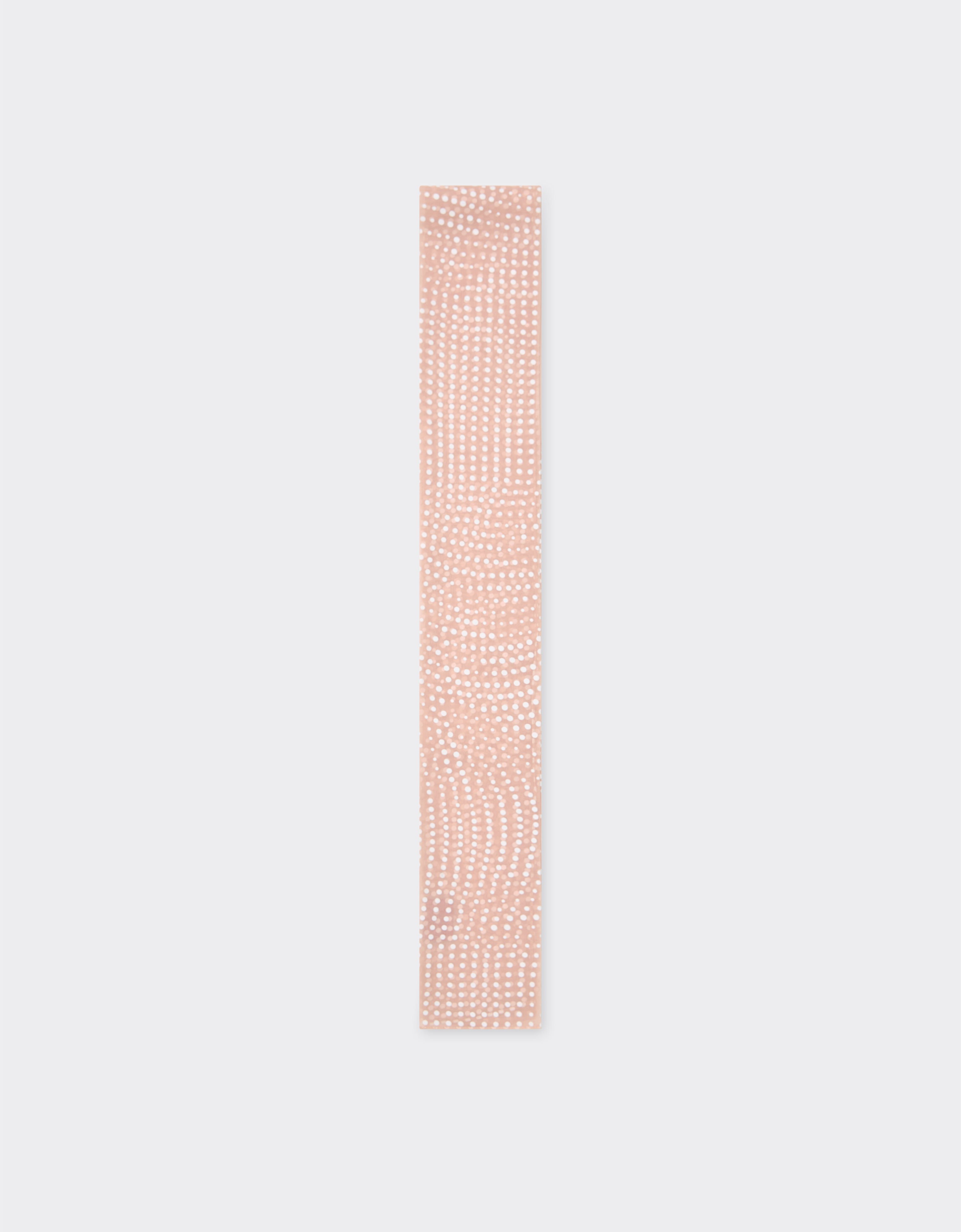 Ferrari Silk Shelley scarf with Cavallino Dots print Nude 22479f