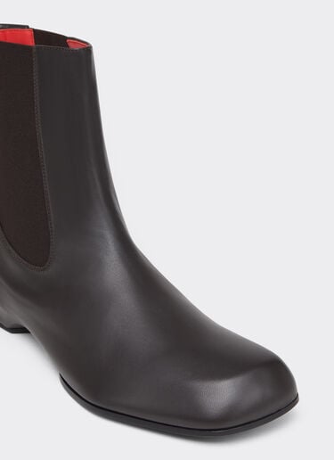 Polished Leather Chelsea Boots Ferrari Polished Leather Chelsea Boots Marrone Scuro CSMCH0002XL00032f