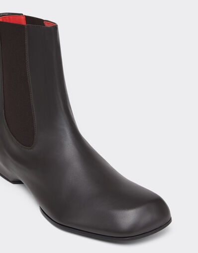 Polished Leather Chelsea Boots Ferrari Polished Leather Chelsea Boots Marrone Scuro CSMCH0002XL00032f