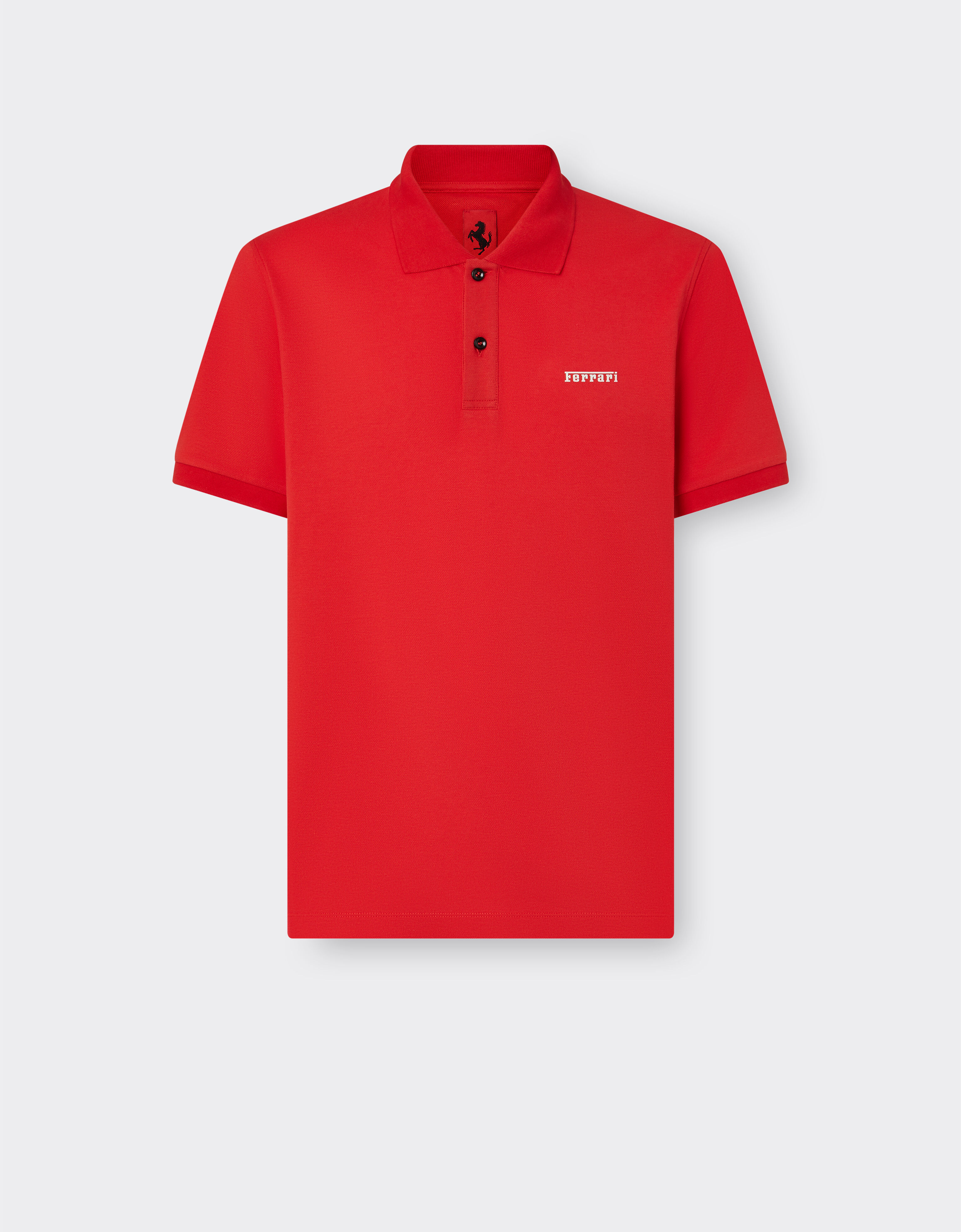 ${brand} Poloshirt aus Baumwolle mit Ferrari-Logo ${colorDescription} ${masterID}