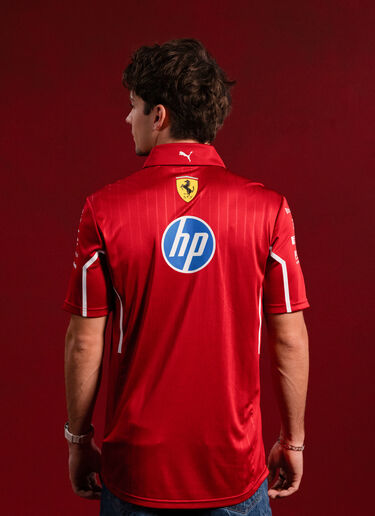 Ferrari Puma for Scuderia Ferrari HP 2025 Team Pro polo shirt Cherry LA021f