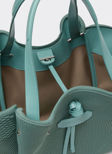 Ferrari Ferrari small tote bag in mesh and leather Granite Green 50416f