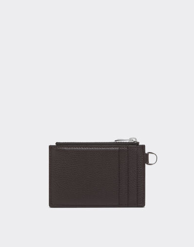 Ferrari Garnet leather card holder Dark brown 50624f