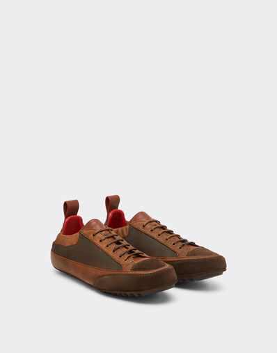 Ferrari Driver sneakers in nylon, suede, and leather Ebony 50768f