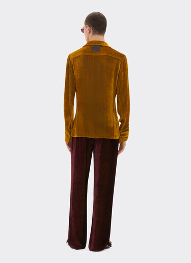 Ferrari Shiny corduroy pants Mahogany 22640f