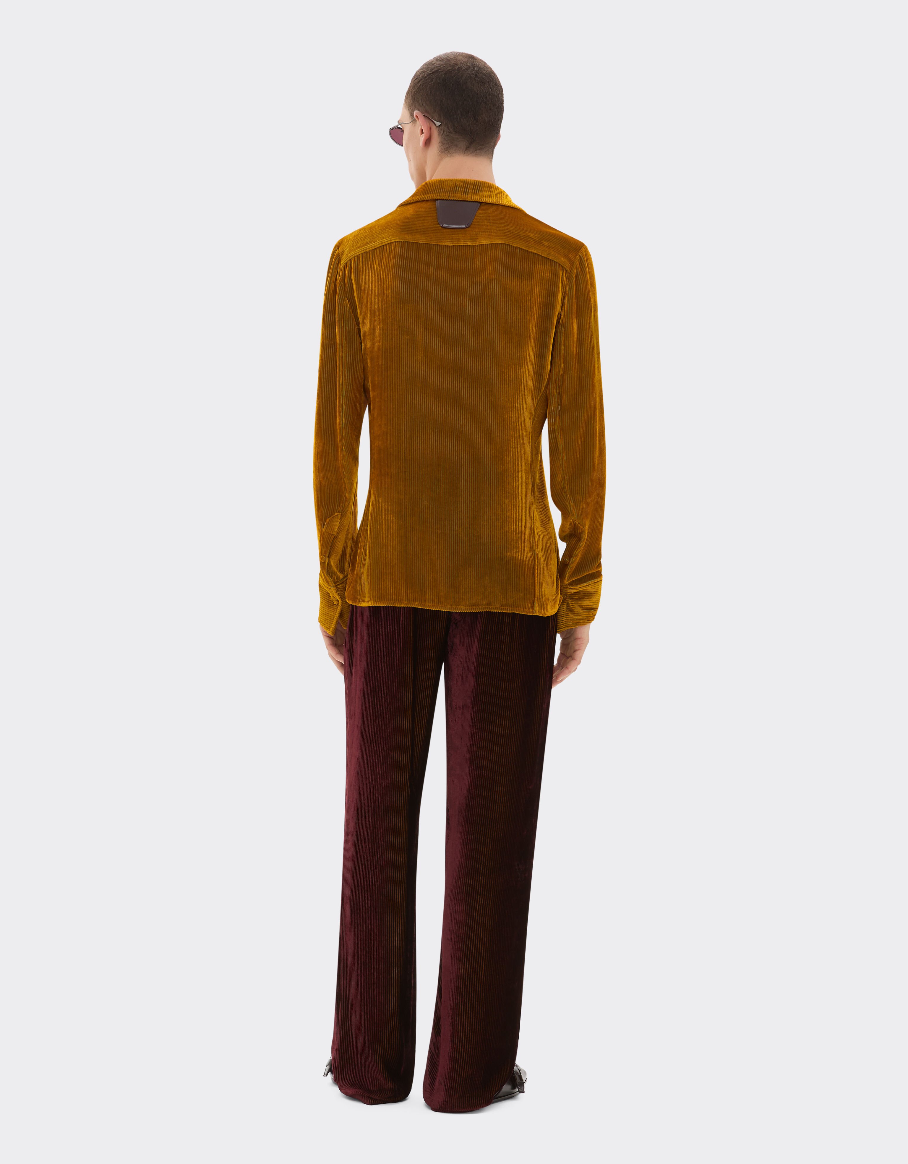 Ferrari Shiny corduroy pants Mahogany 22640f