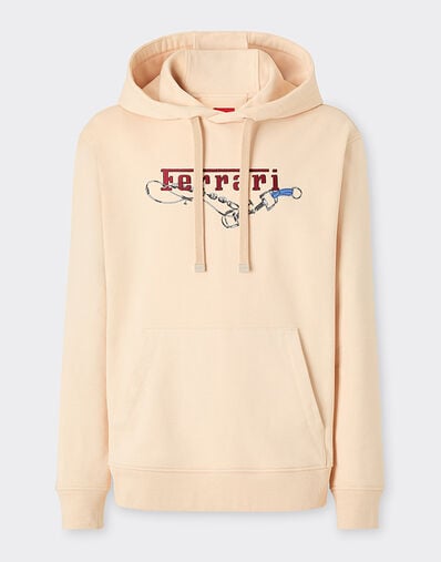Ferrari Hooded sweatshirt with Ferrari embroidery Powder Pink 50835f