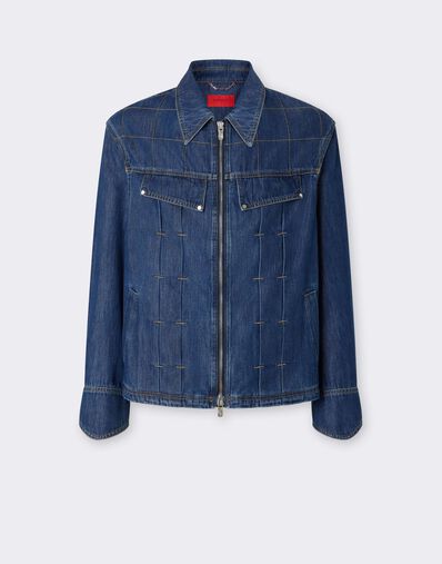 Ferrari Denim Jacket with Topstitching Blu Denim CDMJK0008DCO0014f