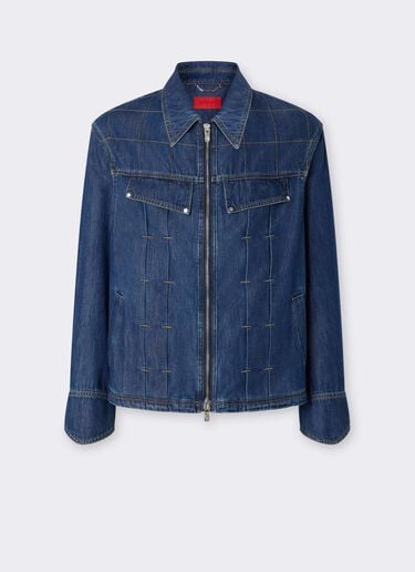 Ferrari Denim Jacket with Topstitching Blu Denim CDMJK0008DCO0014f