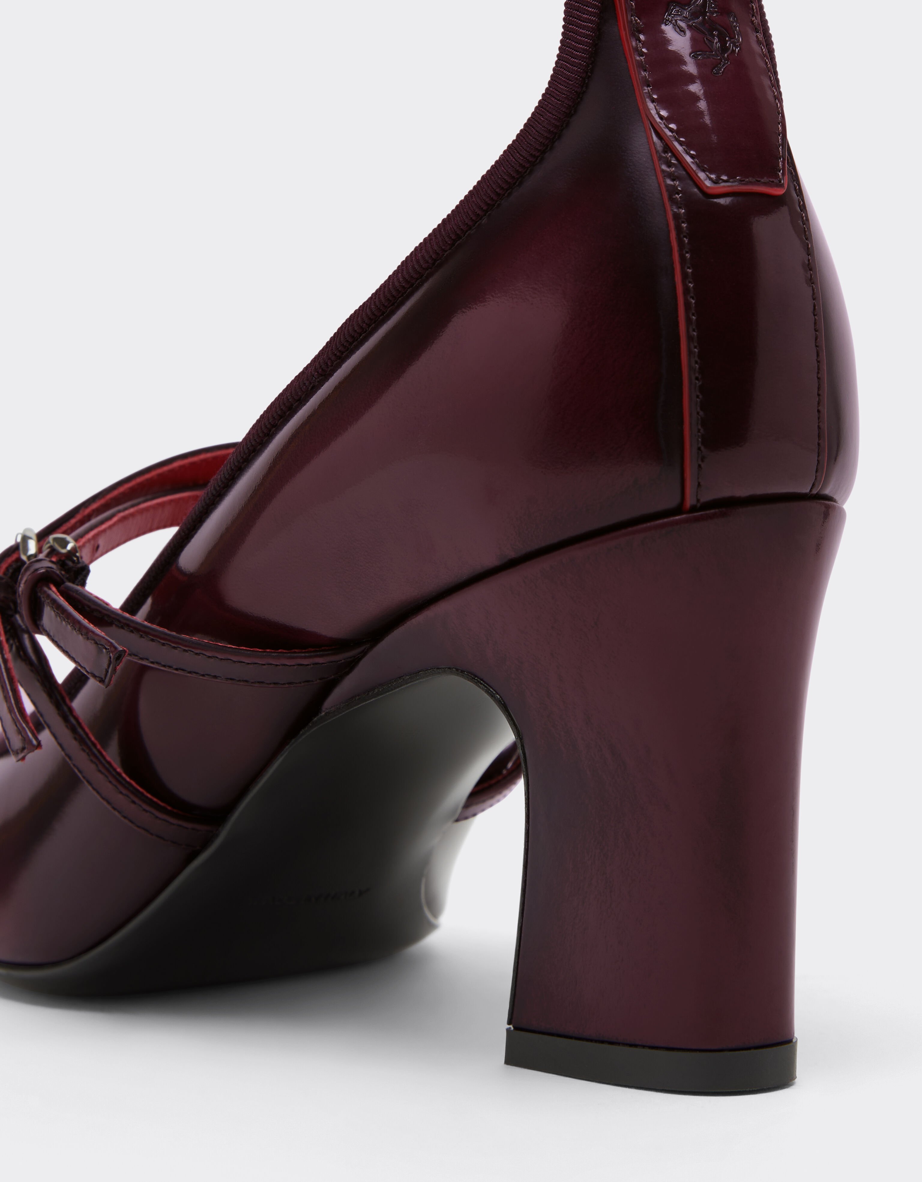 Ferrari Leather Mary Jane pumps Cherry 22732f