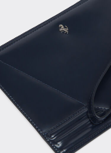 Ferrari Ferrari GT pouch in brushed leather with zip Navy 21419f