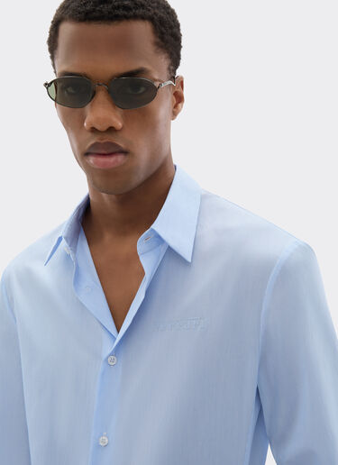 Ferrari Cotton shirt with micro-stripe Optical White 22617f