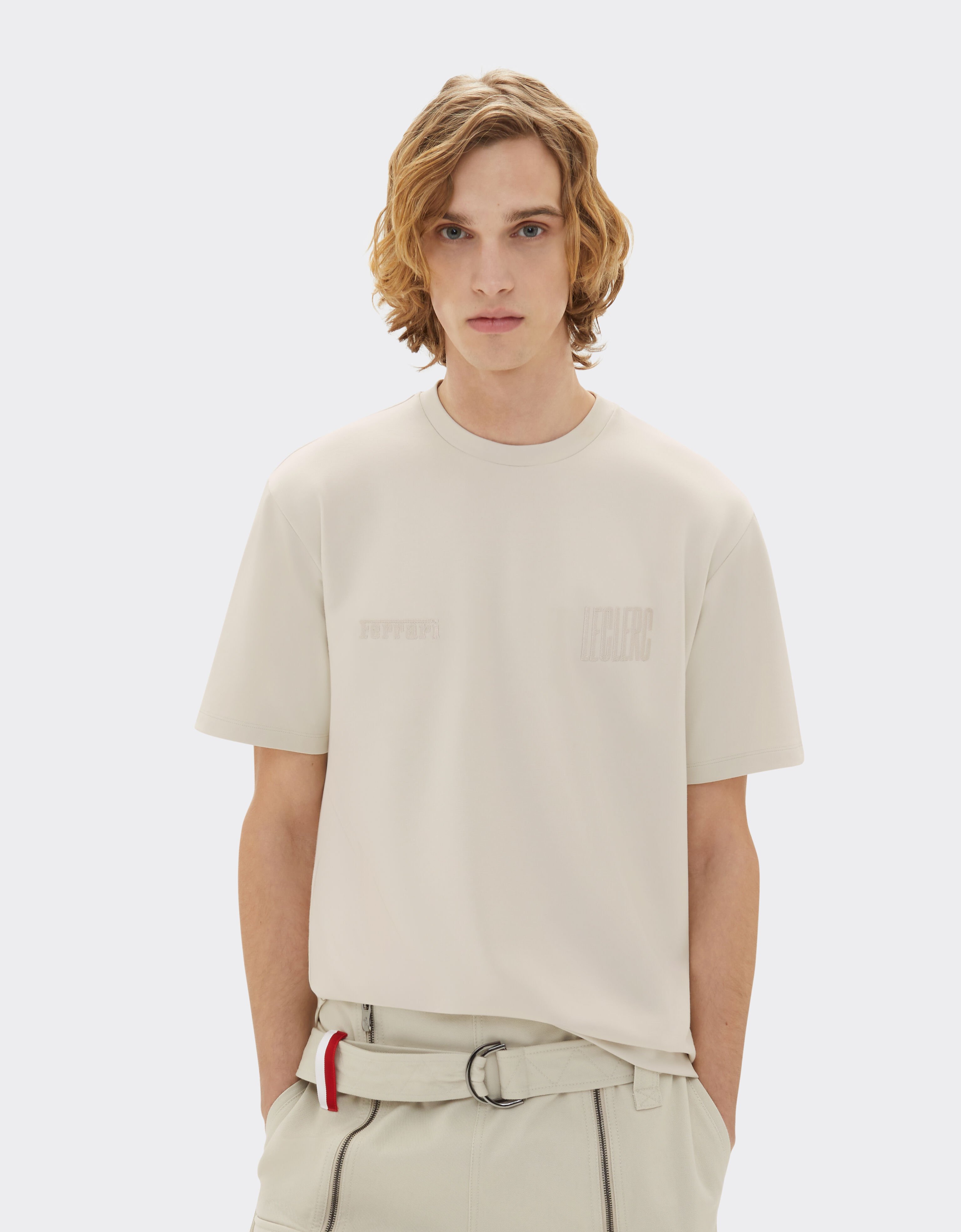 Ferrari Ferrari x Charles Leclerc oversized T-shirt Ecru 22290f
