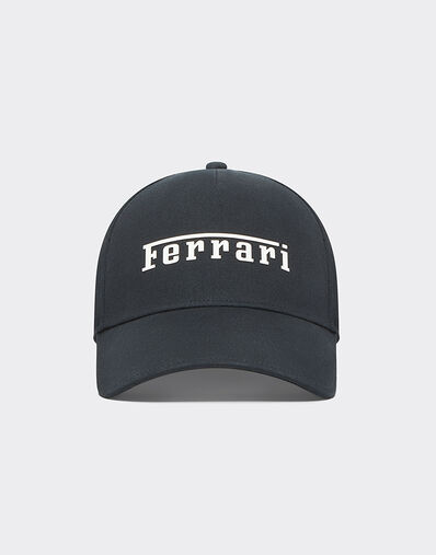Ferrari Baseball cap with rubberized Ferrari logo Black Matt 20403f