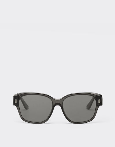 Ferrari Ferrari sunglasses in transparent black acetate with polarised black lenses Black LA02Mf