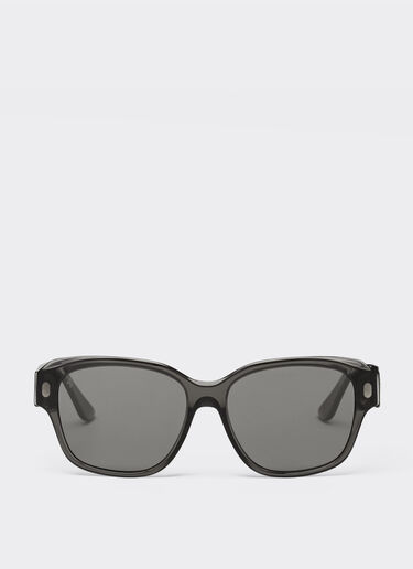 Ferrari Ferrari sunglasses in transparent black acetate with polarised black lenses Black LA02Mf