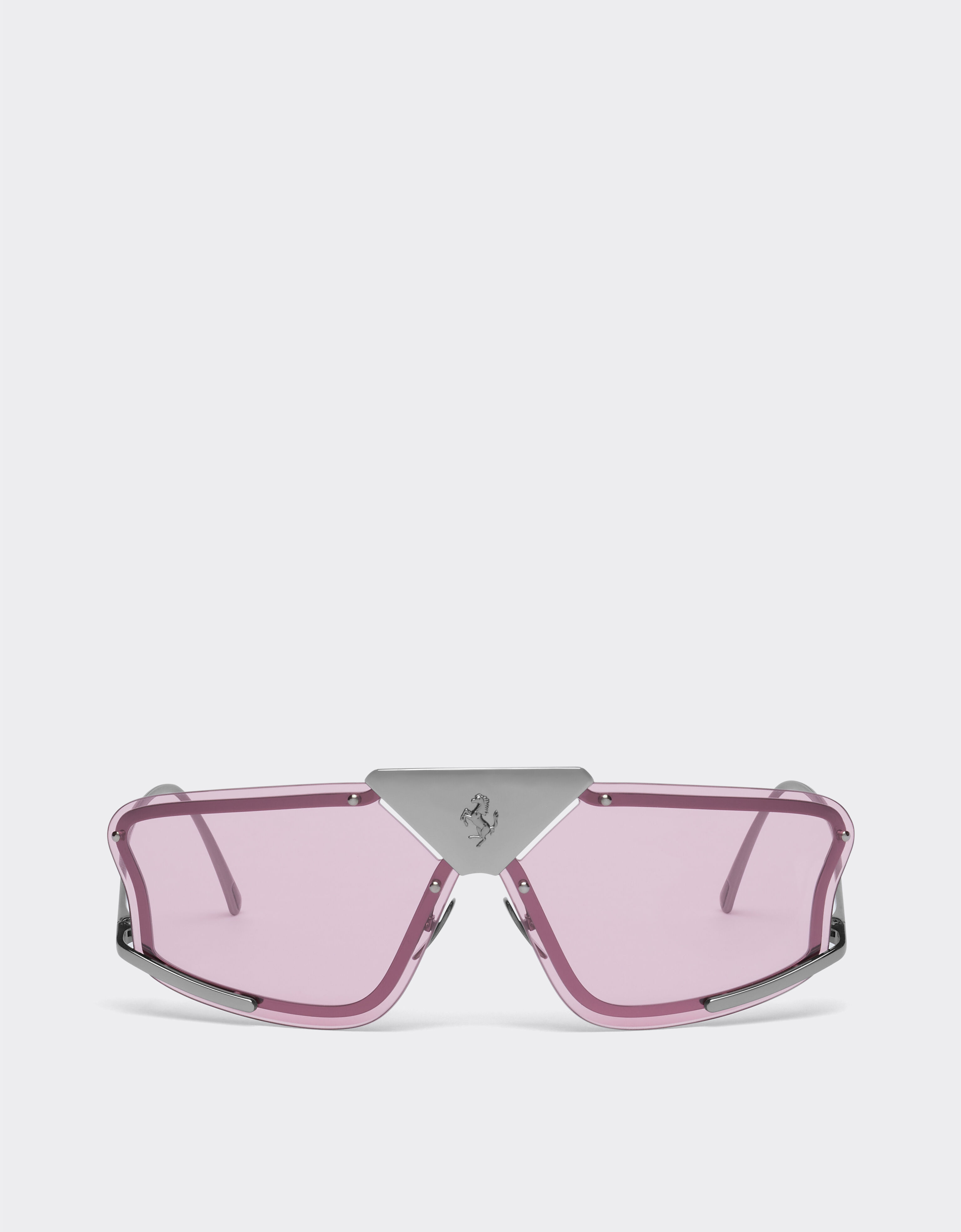 Ferrari Ferrari Sonnenbrille mit rosafarbenen Gläsern Silber F1006f