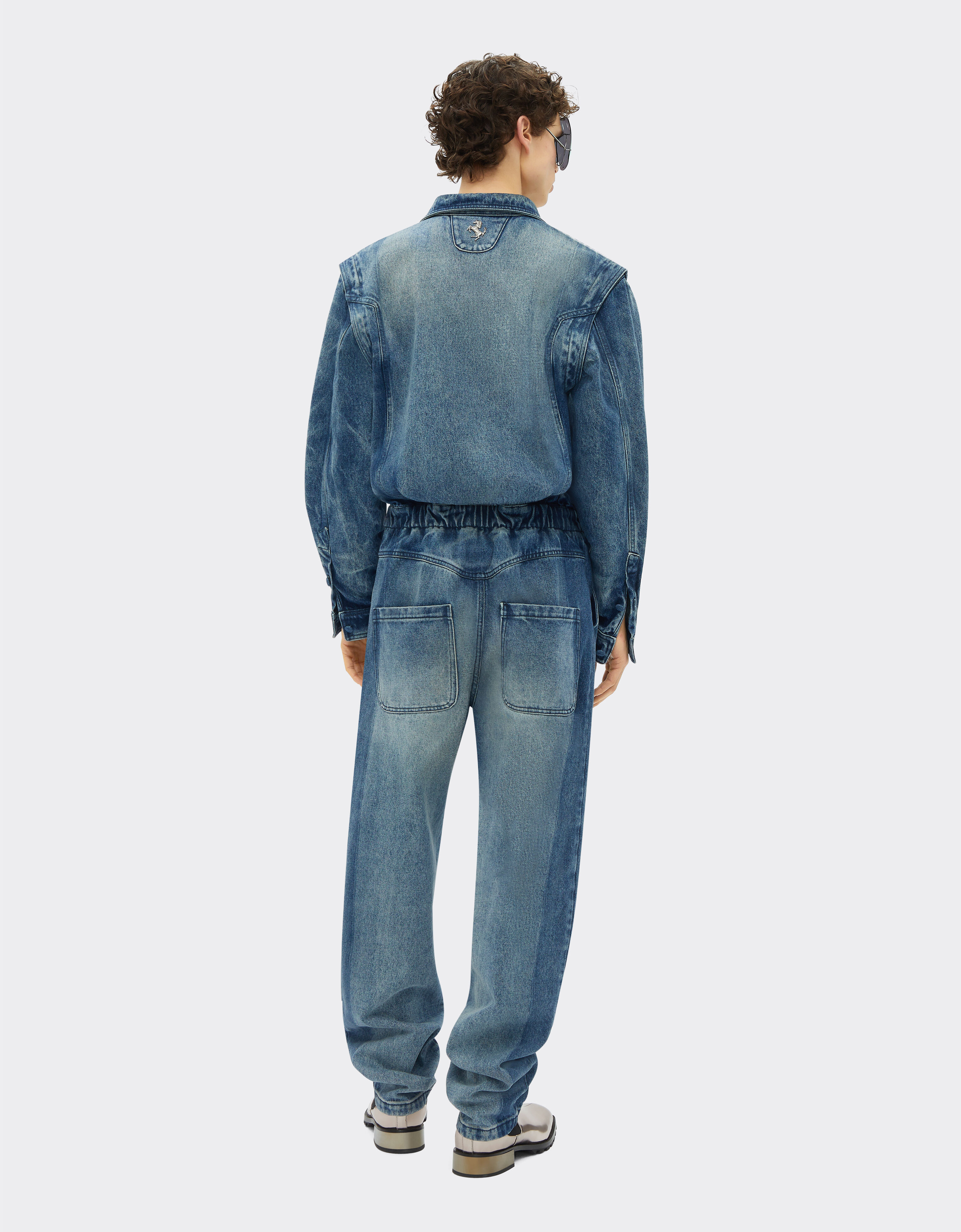 FLUID BICOLOR DENIM JUMPSUIT COTTON