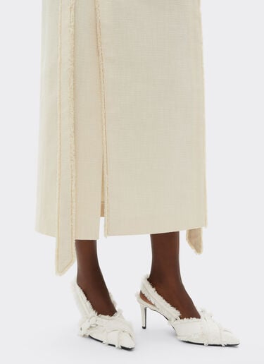 Ferrari Canvas slingback shoe Avorio 50886f