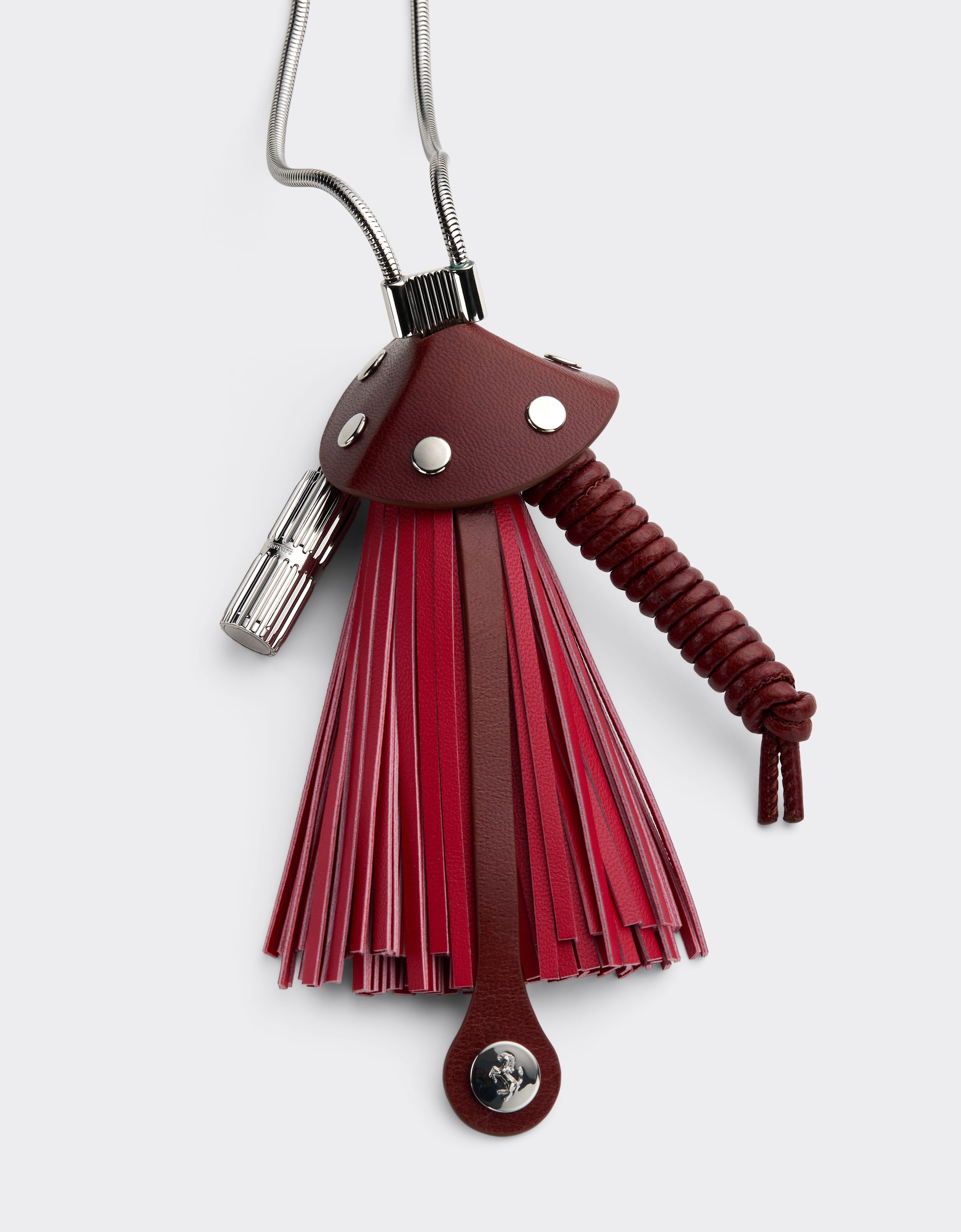 Metal and leather necklace Ferrari Metal and leather necklace Rosso Magma 51084f