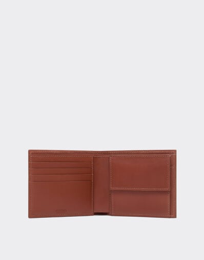 Ferrari Cartera bifold de piel lisa Hide 50412f