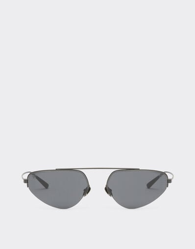 Ferrari Gafas de sol Ferrari de titanio negro con lentes grises Negro mate F1275f