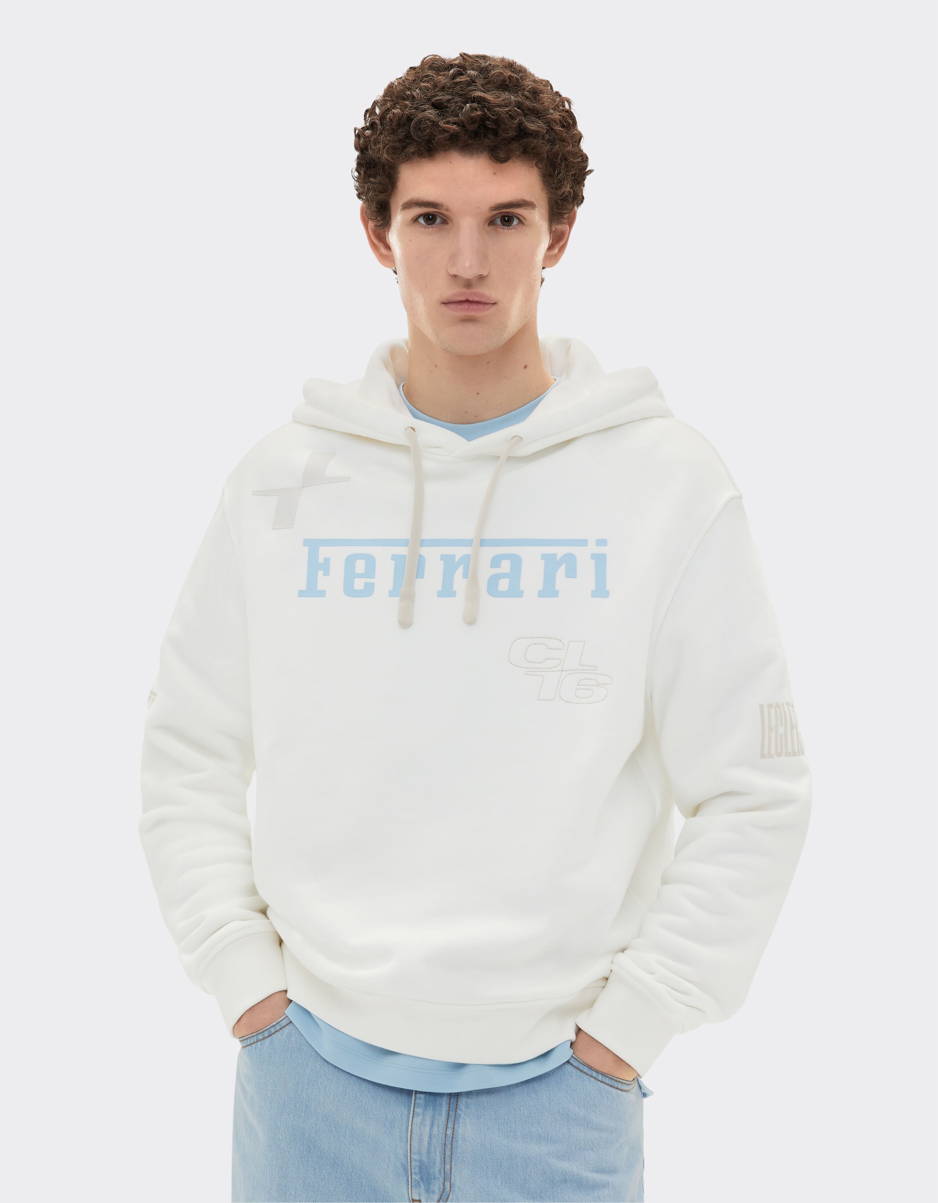 Ferrari Sweat à capuche Ferrari x Charles Leclerc Blanc optique 49124f