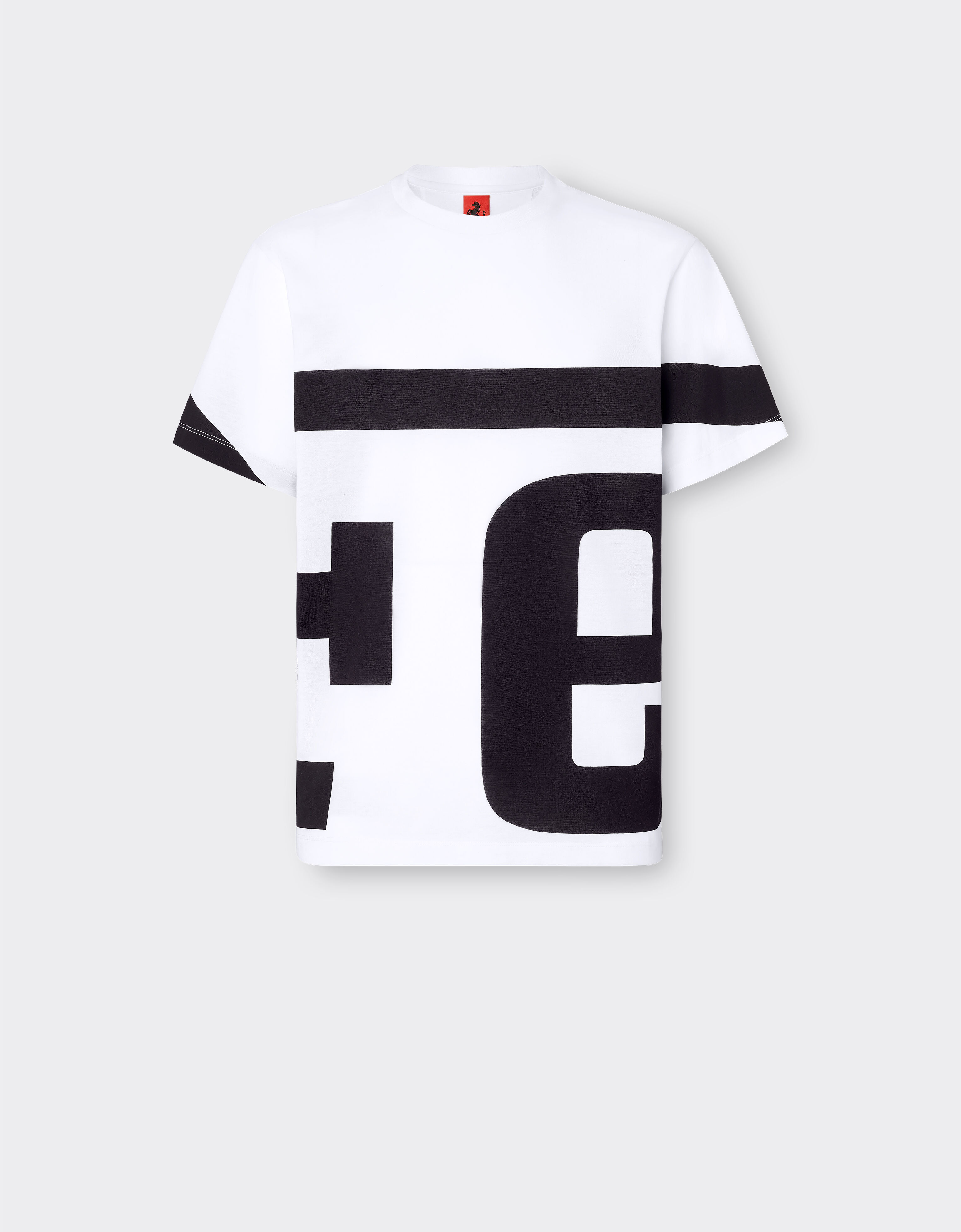 Ferrari 法拉利徽标棉质 T 恤 光学白 47036f