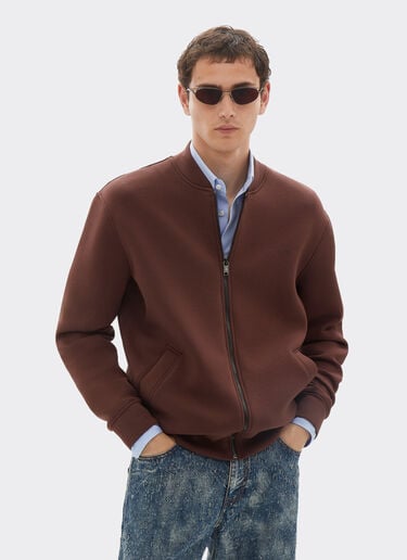 Bomber sweatshirt in scuba fabric Ferrari Bomber sweatshirt in scuba fabric Espresso 22831f