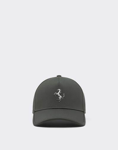 Ferrari Baseball Cap with Metal Prancing Horse Grigio Titano CANCP0006WPL0003f