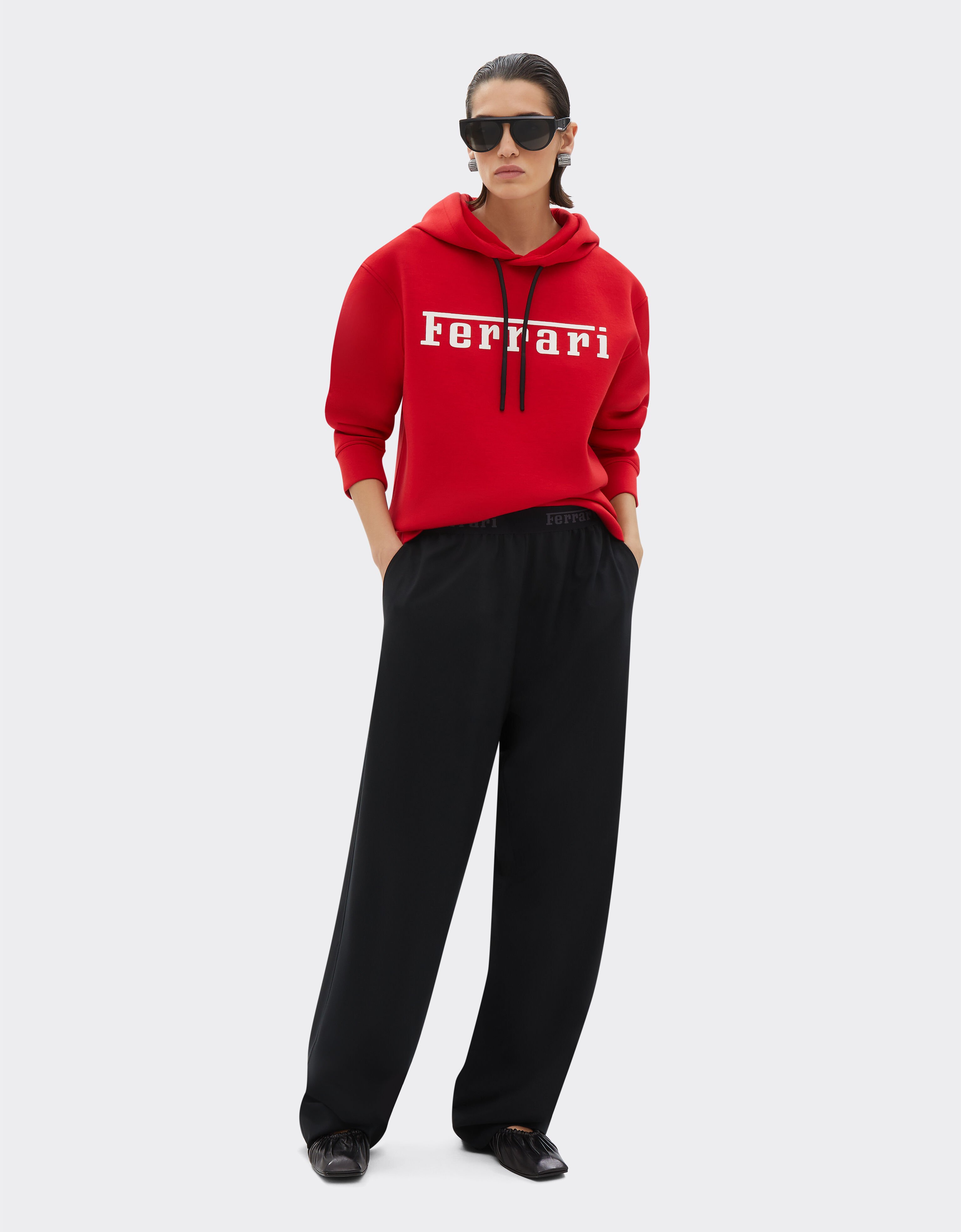 Ferrari Wide trousers in cool wool Black 21172f