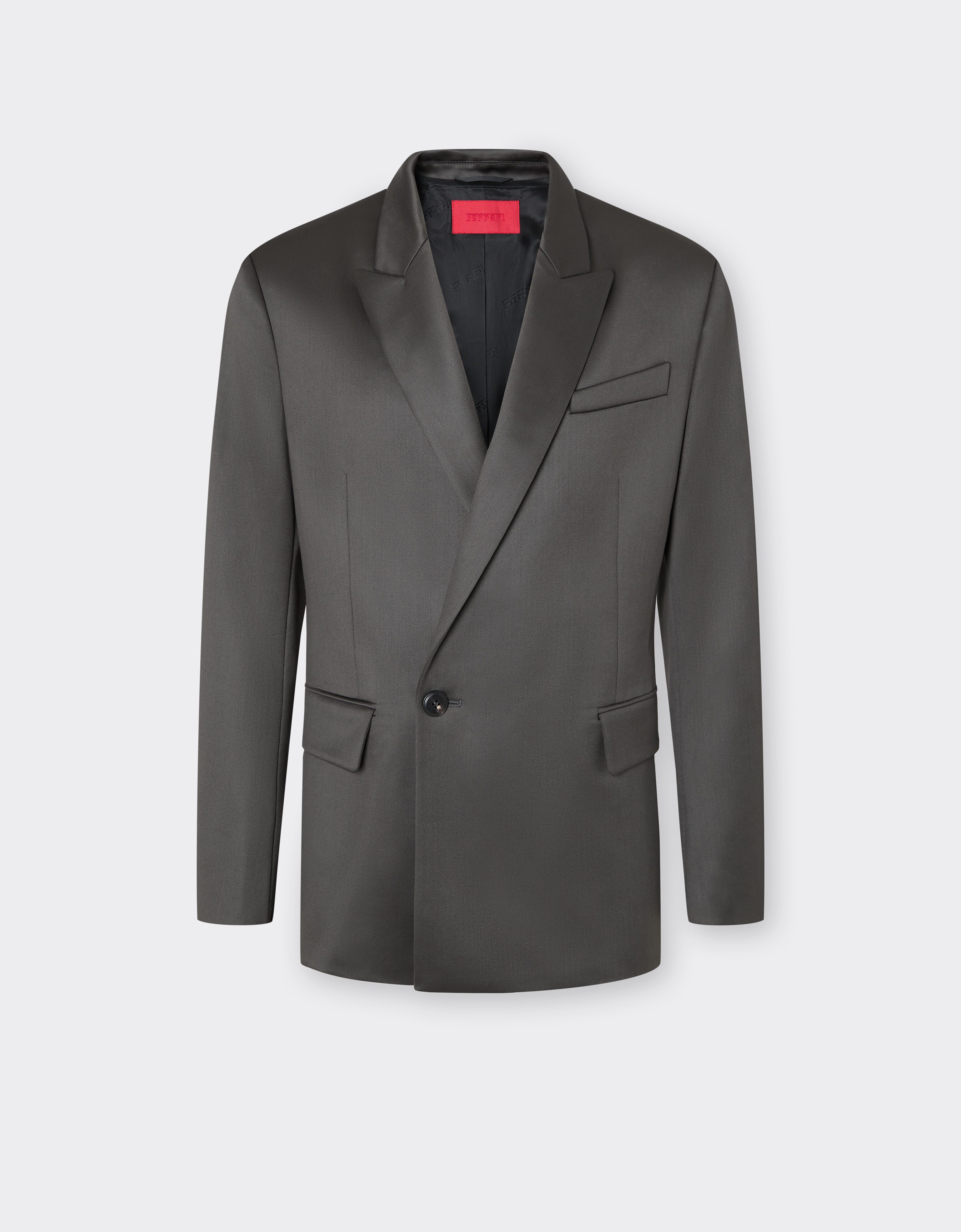 Double-breasted Blazer in Cinzata Wool Satin Ferrari Double-breasted Blazer in Cinzata Wool Satin Grafite CWMJK0014WWO0020f