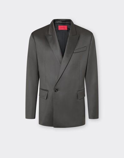 Double-breasted Blazer in Cinzata Wool Satin Ferrari Double-breasted Blazer in Cinzata Wool Satin Grafite CWMJK0014WWO0020f