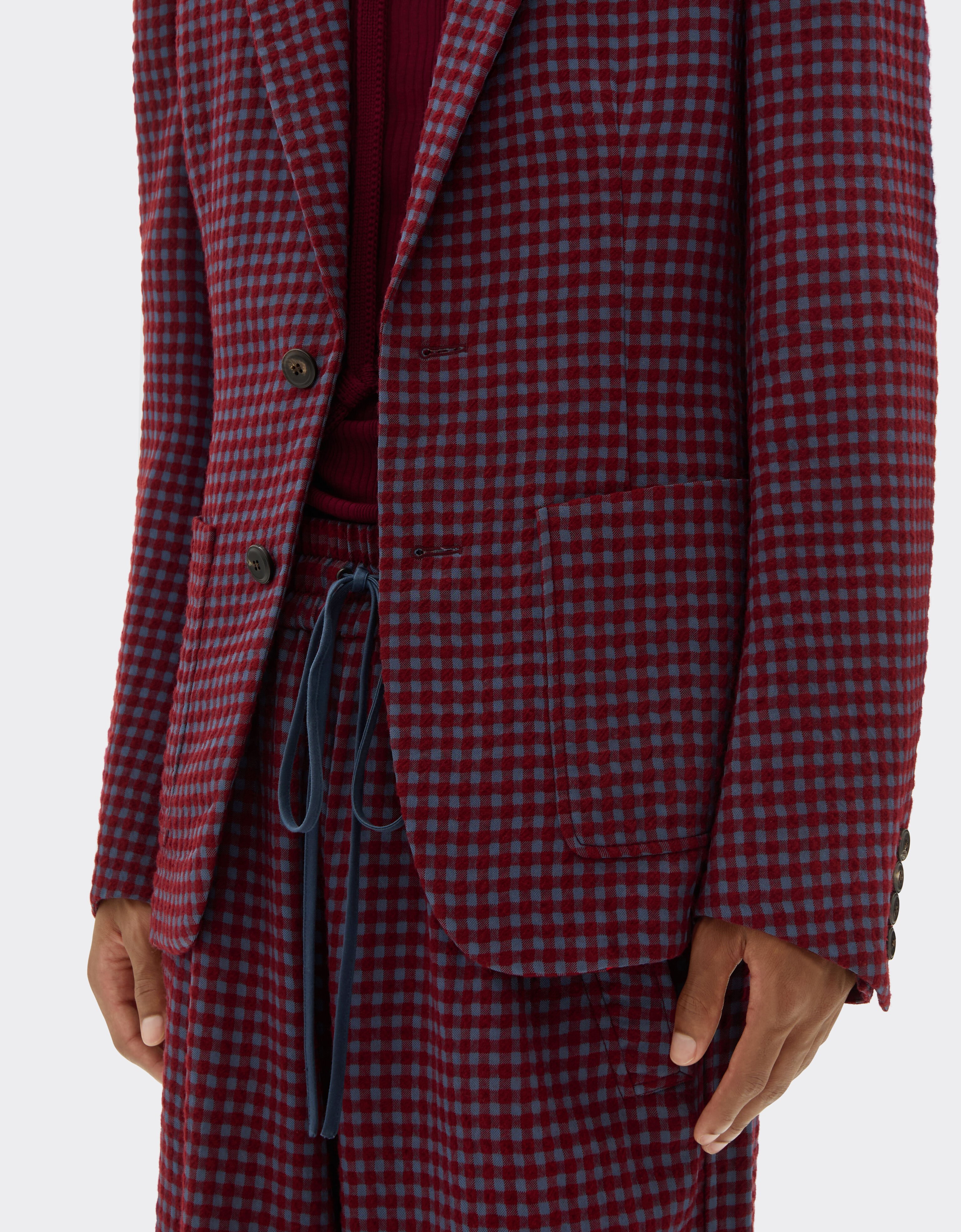 Ferrari Wool and viscose blazer with Vichy pattern Cherry 22597f