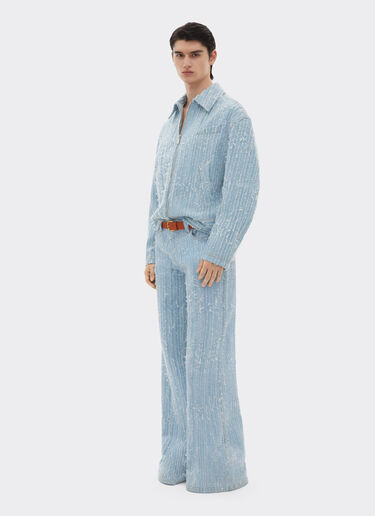 Ferrari Veste en jean effiloché et décoloré Denim clair 22417f