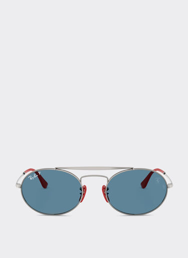 Ferrari Ray-Ban for Scuderia Ferrari RB3775M in gunmetal and red metal with polarised blue lenses Gunmetal LA0EBf
