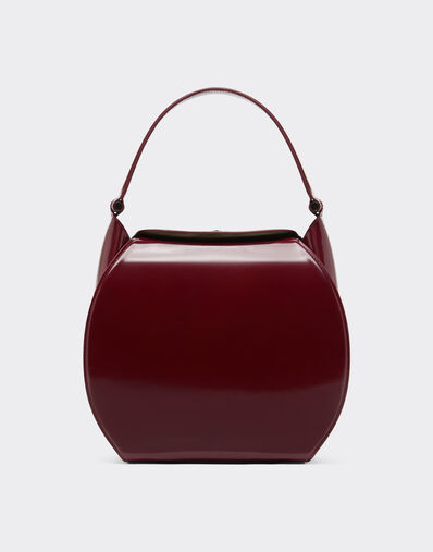 Ferrari Ferrari Dino hobo bag in shiny leather Cherry 49141f